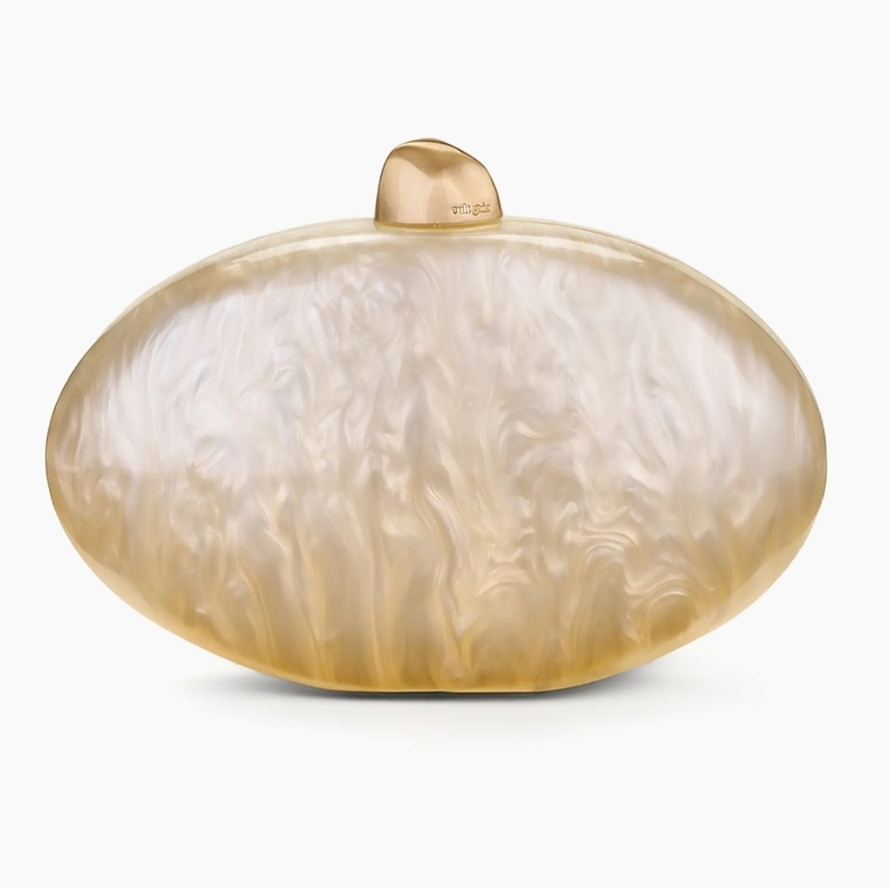 Cult Gaia Cream Gold Clutch Purse - Picture 12 of 12